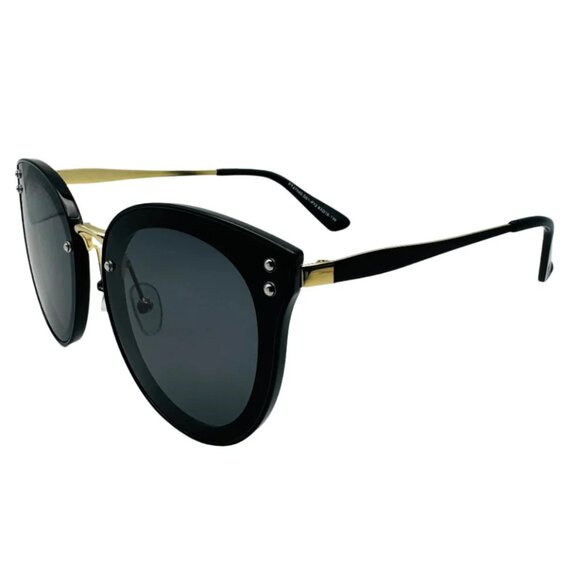 7020 | Black Rimless Polarized Lens Cateye Sunglasses - Picture 2 of 5